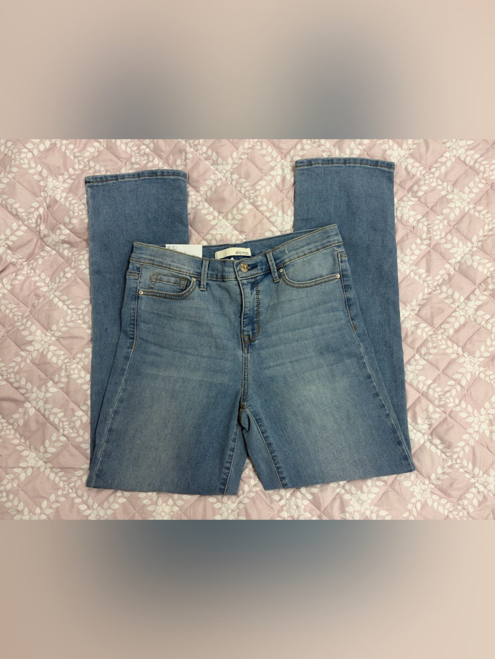 Ella Moss Light Blue Straight-Leg Jeans